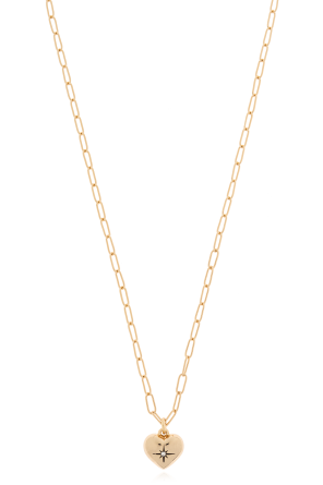 【HYERES LOR】23SS★ H Heart Spade BR Enamel Necklace Sapphire Gradient Heart Pendant - Nuha Jewelers